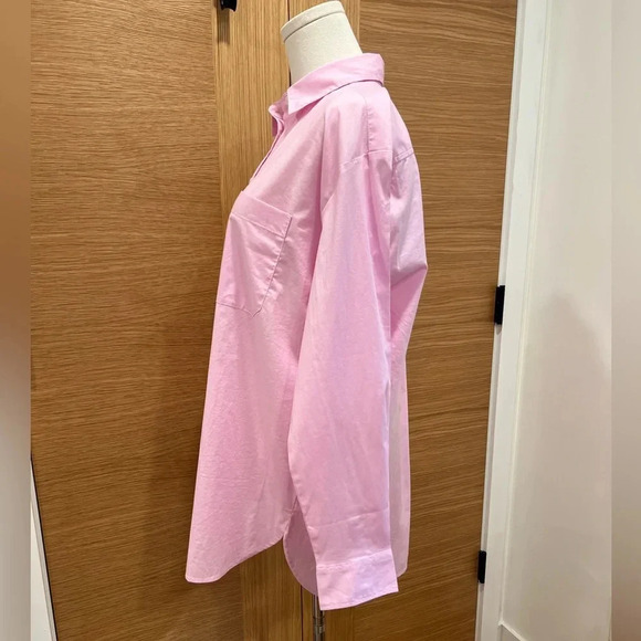 I. Crew - Women’s Relaxed button-up shirt, Pink, Size Small - Picture 4 of 9